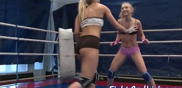  Euro teens love assfingering after wrestling